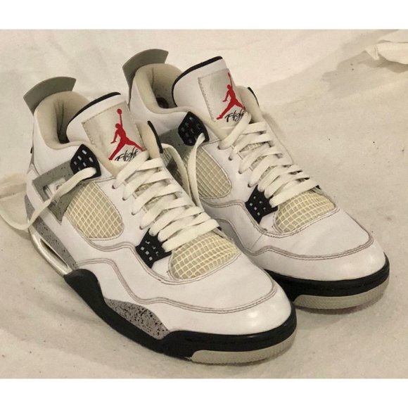 2015 Nike Air Jordan Size 11 White Cement 4 OG Shoes. Good Pre Owned Condition main image 10
